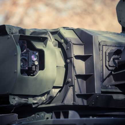 Military optic sensors on a vehicle